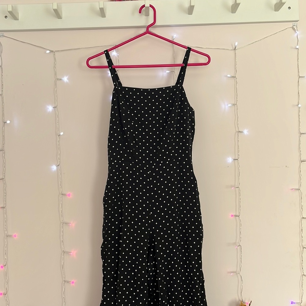 Black Polk dot romper